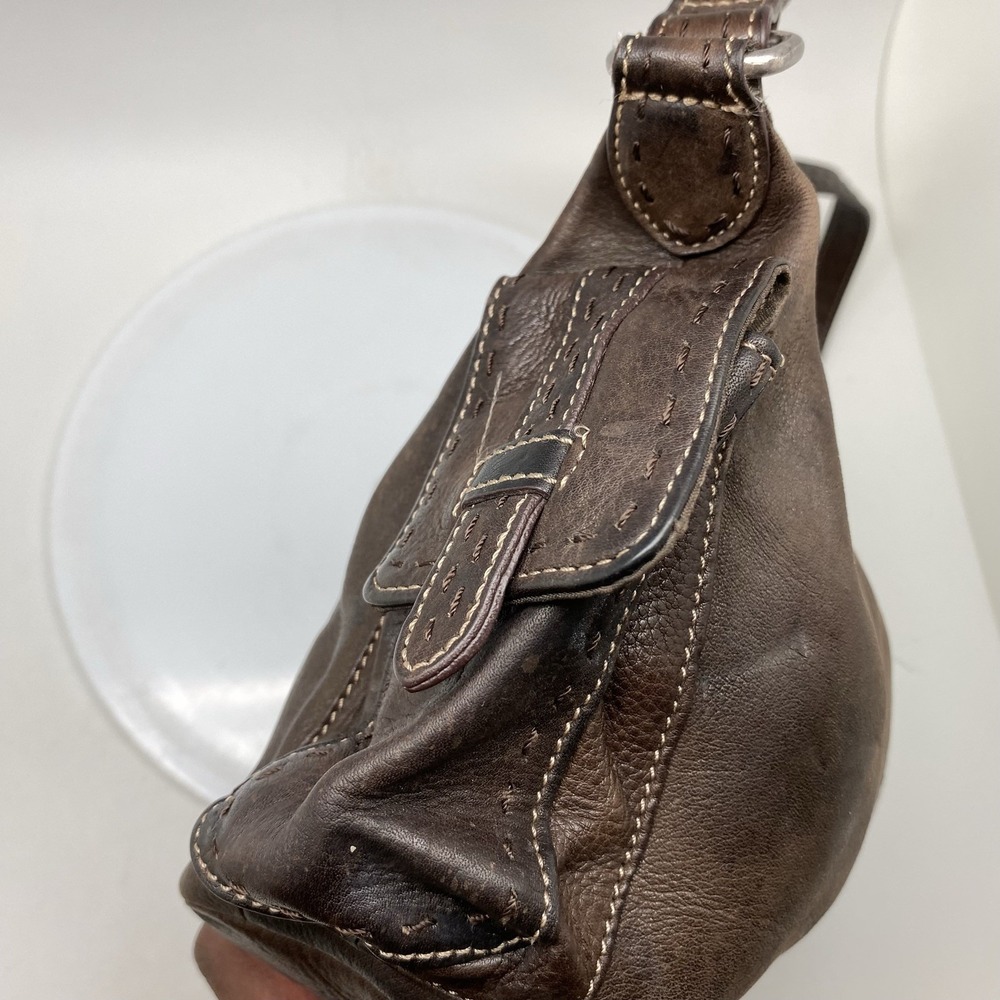 Vintage Fossil Leather Crossbody Shoulder Hand Bag Purse Sedona Brown Hobo Boho - Picture 8 of 10